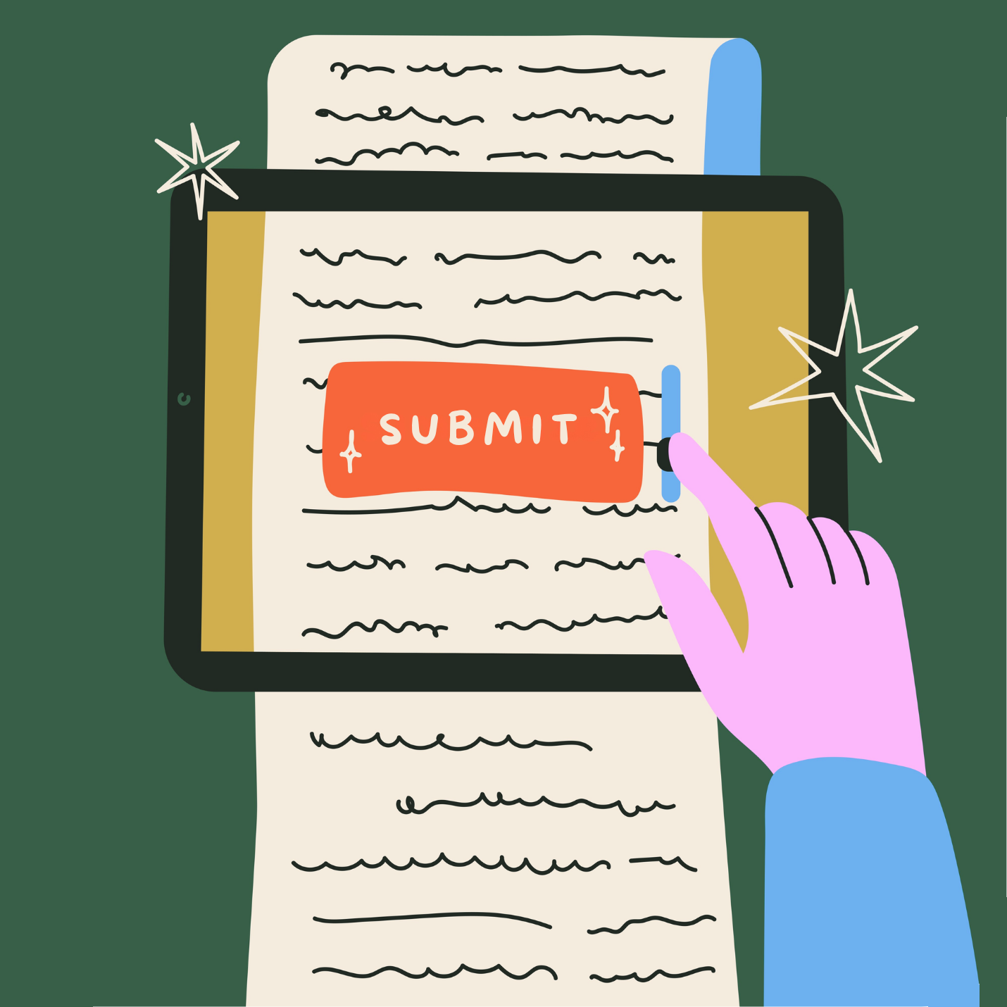 Writer working at desk